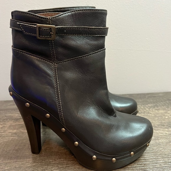 Fabulous Jigsaw Brown leather Heeled Boots with Studded Detail size 37 - Picture 2 of 10